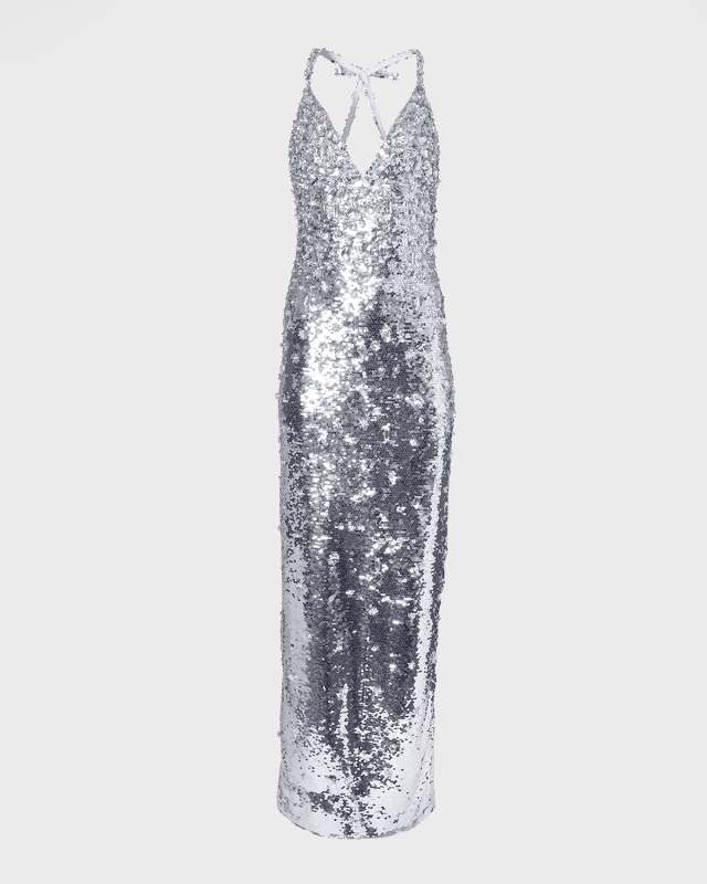 Embellished Column Evening Gown